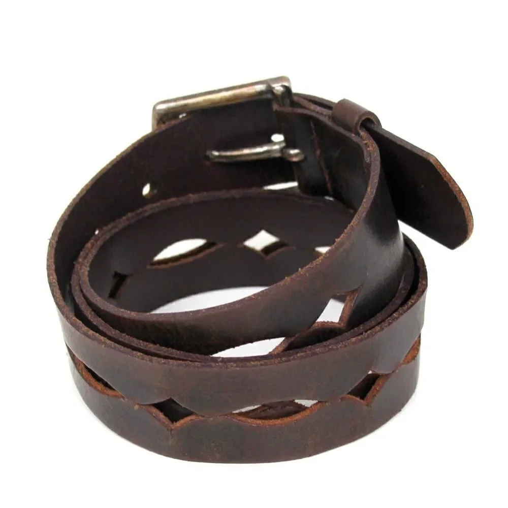 HIPWEAR Canada CUT OUT BROWN GENUINE LEATHER 1.5